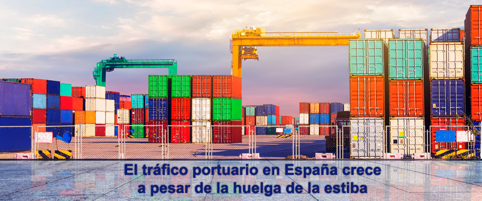 El tráfico portuario en España crece a pesar de la huelga de la estiba